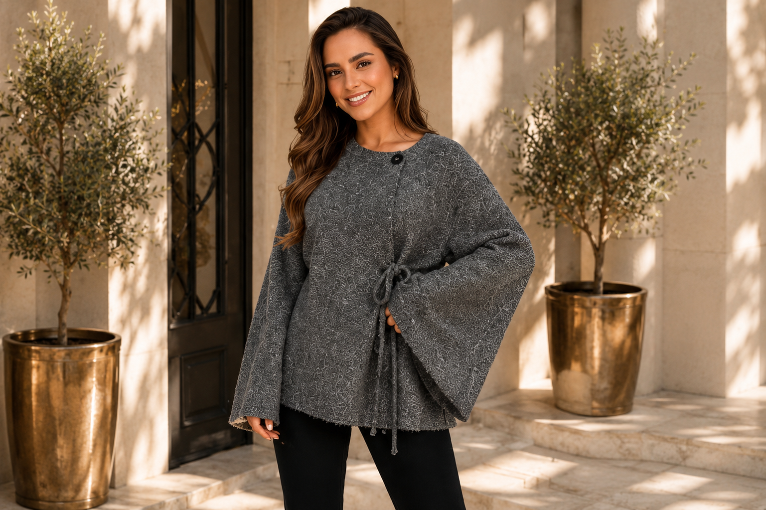 SWEATERS OF SHOULDER CON LAZO LATERAL