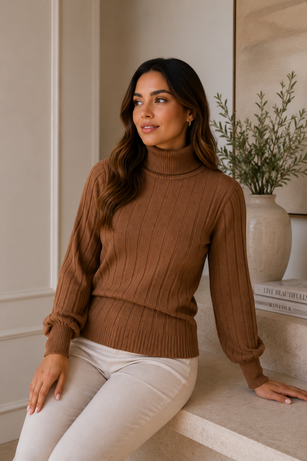 SWEATER TEJIDO CUELLO ALTO