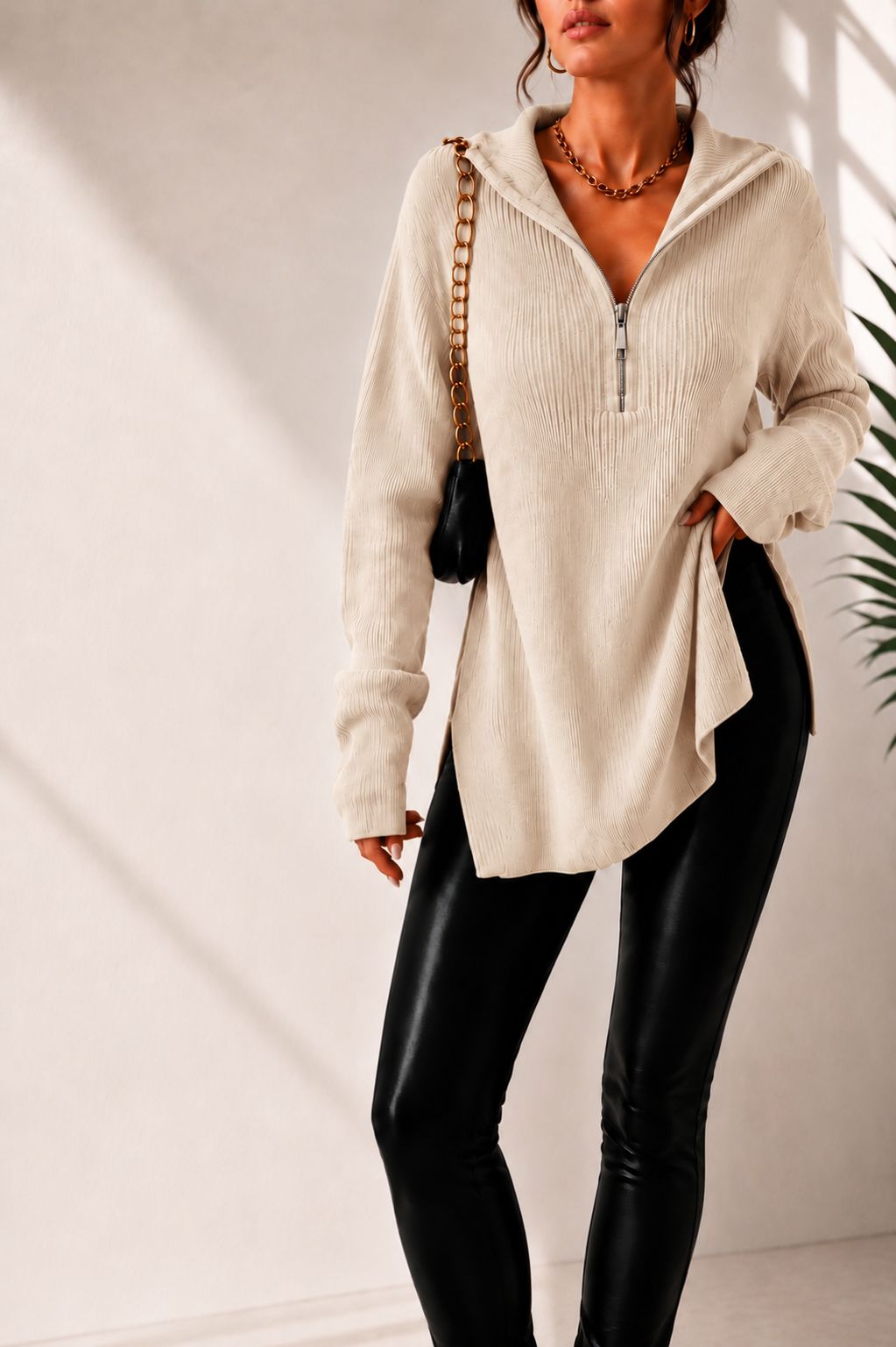 SWEATERS LANA TIPO TUNICA