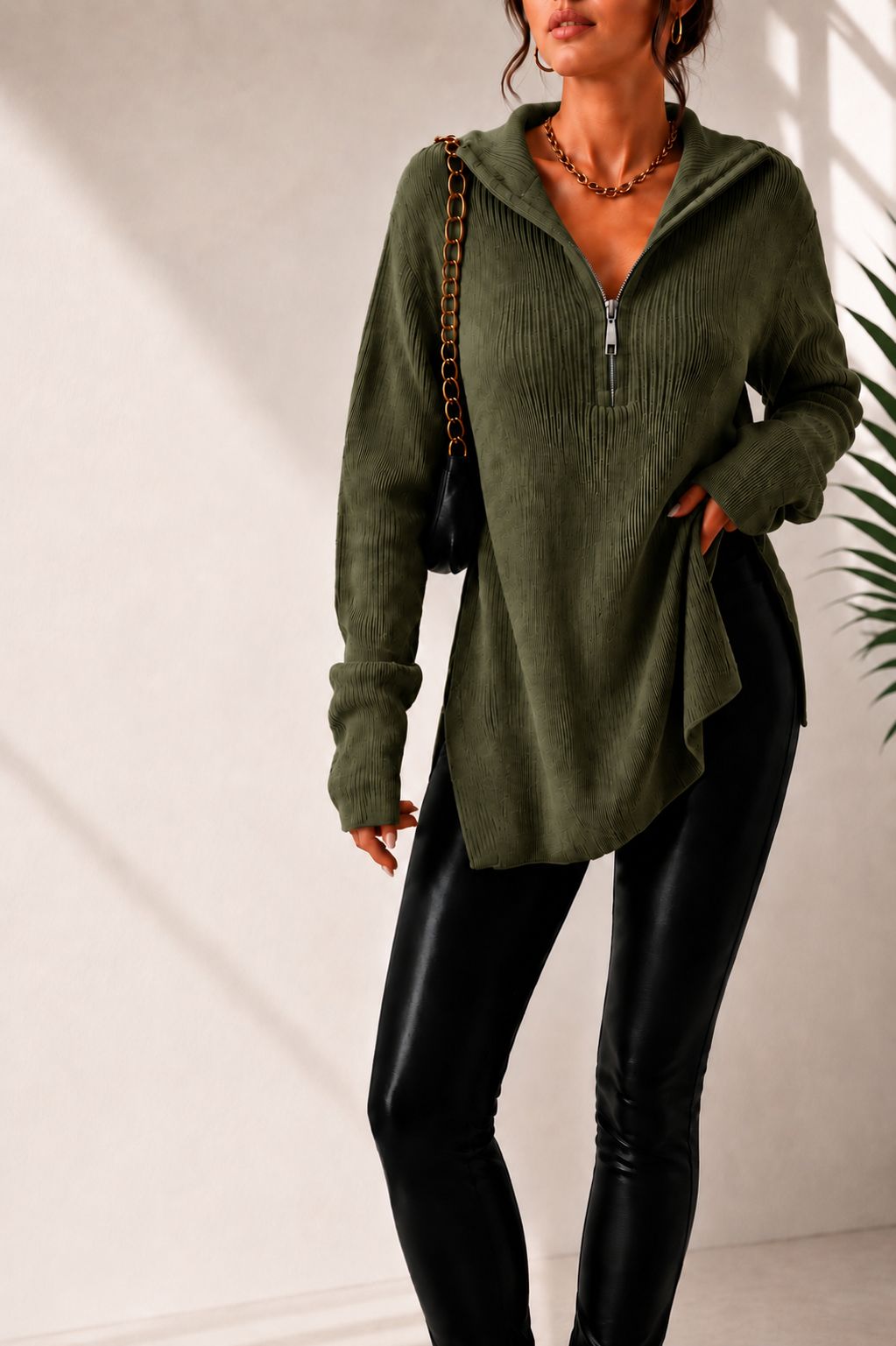 SWEATERS LANA TIPO TUNICA